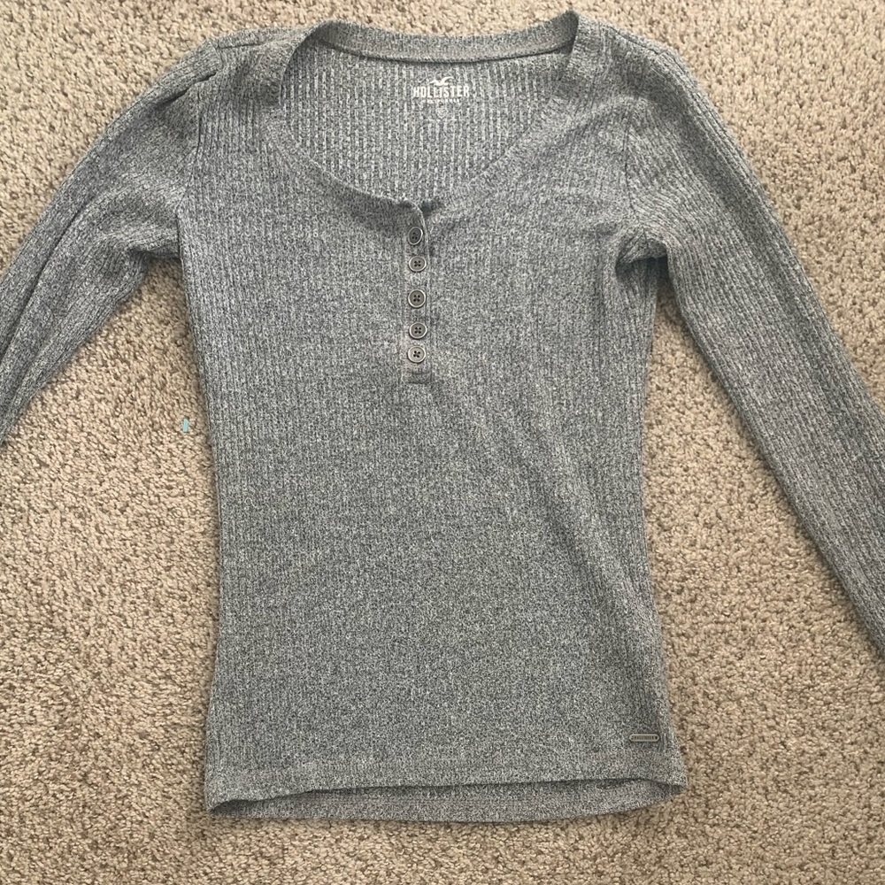 Gray Hollister Long Sleeve Top